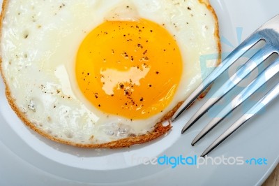Egg Sunny Side Up Stock Photo