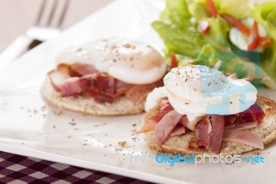 Eggs Benedict Stock Photo