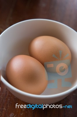 Eggs In A Cup Stock Photo