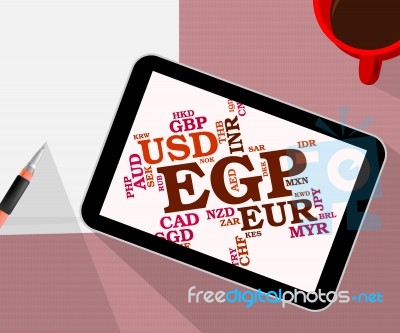 Egp Currency Represents Forex Trading And Exchange Stock Image