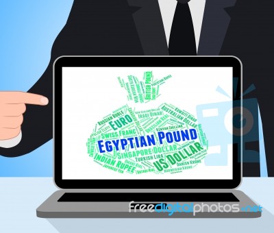 Egyptian Pound Indicates Foreign Exchange And Coin Stock Image