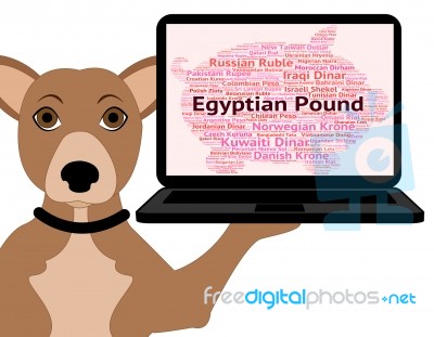Egyptian Pound Represents Worldwide Trading And Banknotes Stock Image