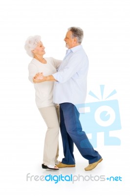 Elderly Couple Dancing Stock Photo