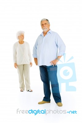 Elderly Couple Standing Stock Photo