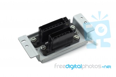 Electric Connector, Signal Connector With Bracket Stock Photo