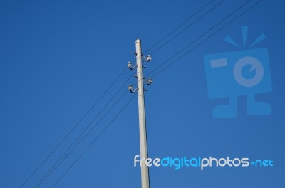 Electric Pole Stock Photo