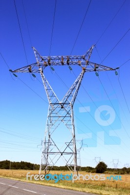 Electric Pylon Stock Photo