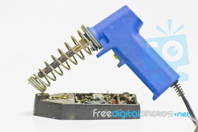 Electric Soldering Iron Stock Photo