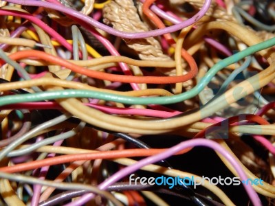 Electrical And Electronic Parts And The Components Stock Photo