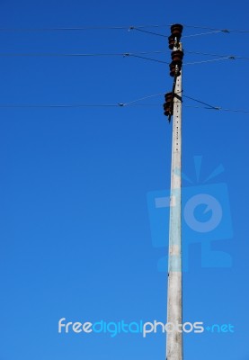 Electricity Post Stock Photo