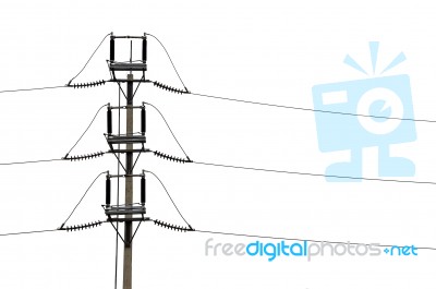 Electricity Post Stock Photo