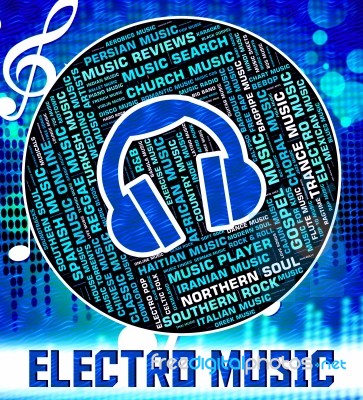 Electro Music Shows Sound Tracks And Harmonies Stock Image