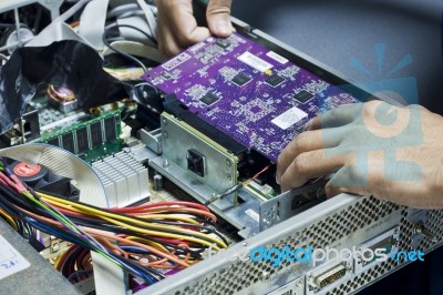 Electronic Fixing Stock Photo