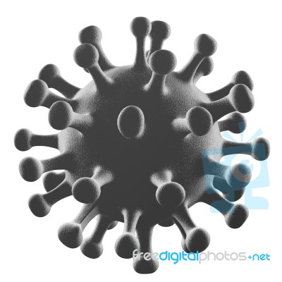 Electronic Microscope View Of Covid-19 Sars, Coronavirus, Sars-c… Stock Photo
