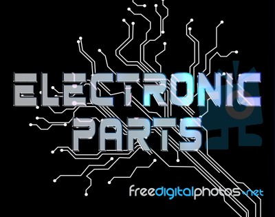 Electronic Parts Indicates Technician Processors And Processor Stock Image