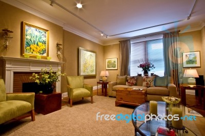 Elegant Living Room Stock Photo
