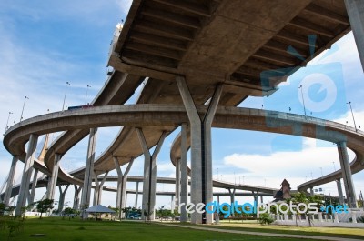 Elevated Traffic Highway Stock Photo