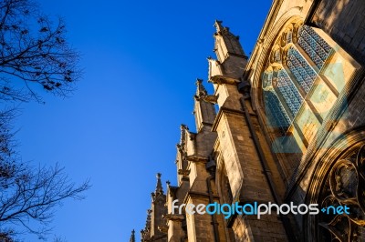 Ely, Cambridgeshire/uk - November 23 : Exterior View Of Ely Cath… Stock Photo