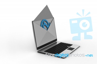 Email And Laptop Stock Image