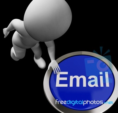 Email Button For Emailing And Internet Communication Stock Image