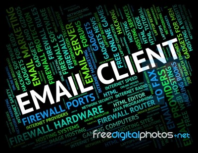 Email Client Represents Mailing Correspond And Buyer Stock Image