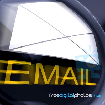 Email Postage Shows Sending And Receiving Web Messages Stock Image