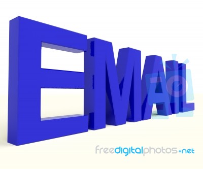 Email Word In Blue Stock Image