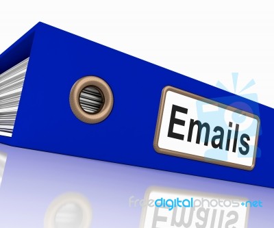 Emails File Stock Image