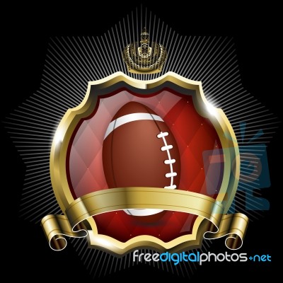 Emblem Of Rugby Football Stock Image