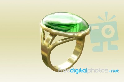 Emerald Ring Stock Image