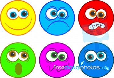 Emoticon Love Stock Image