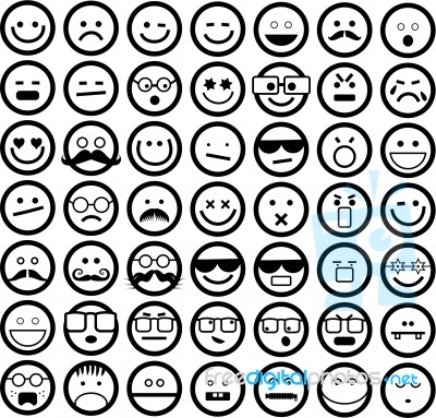 Emoticon Set Stock Image