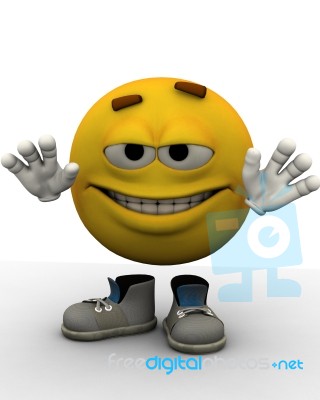 Emotiguy showing halt gesture Stock Image