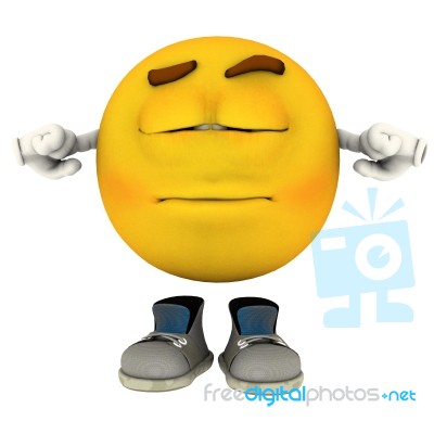 Emotiguy Thinking Stock Image
