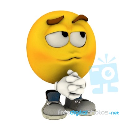 Emotiguy With Doubt Stock Image