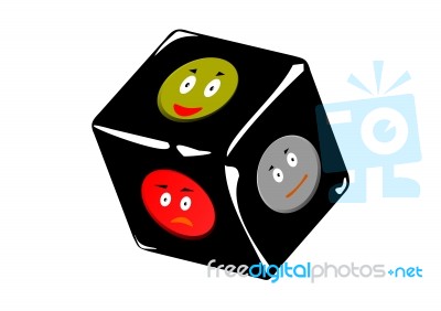 Emotions Dice Stock Image