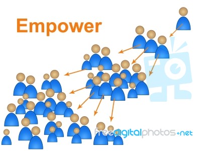 Empower Leadership Means Authority Control And Management Stock Image