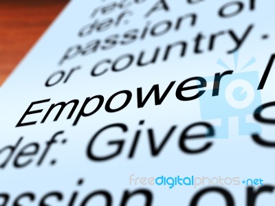 Empower Word Definition Stock Photo