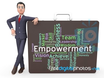Empowerment Words Indicates Spur On And Empowering Stock Image