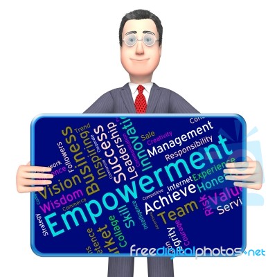 Empowerment Words Means Urge To And Boost Stock Image