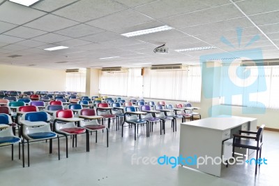 Empty Classroom Stock Photo