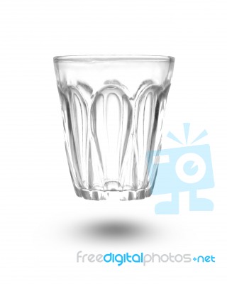 Empty Glass Isolated On A White Background Stock Photo