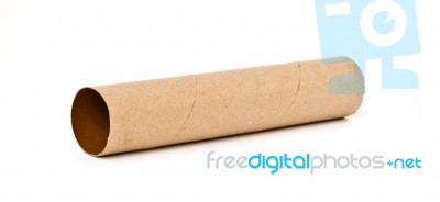 Empty Large Tissue Paper Roll Stock Photo