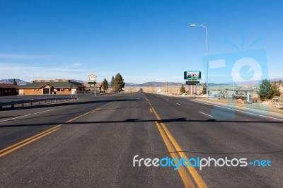 Empty Road Bryce Canyon City Stock Photo