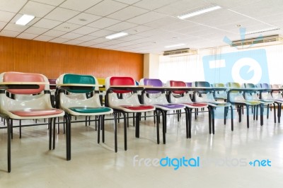 Empty Room With Chairs Stock Photo