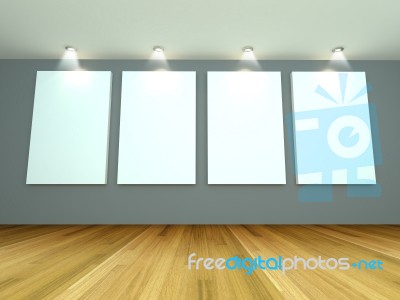 Empty Room With Gallery Stock Image