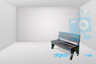 Empty Wooden Bench Stock Image Empty Wooden Bench Stock Image