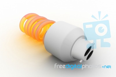 Energy Efficient Cfl Compact Fluorescent Light Bulb Lamp Stock Image
