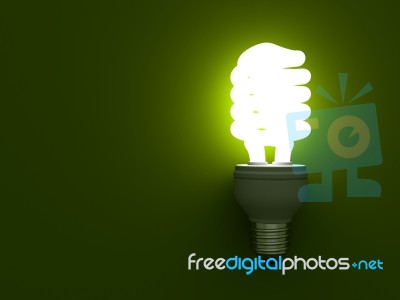 Energy Saving Compact Light Bulb Stock Image