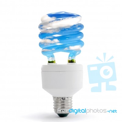 Energy Saving Lamp Stock Photo